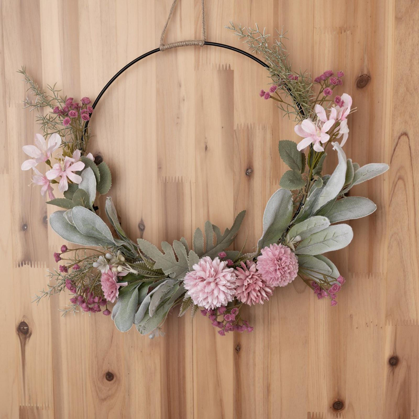 

Artificial Flower Wreath Door Garland Simulation Handcrafted Photography Props Ornament Front