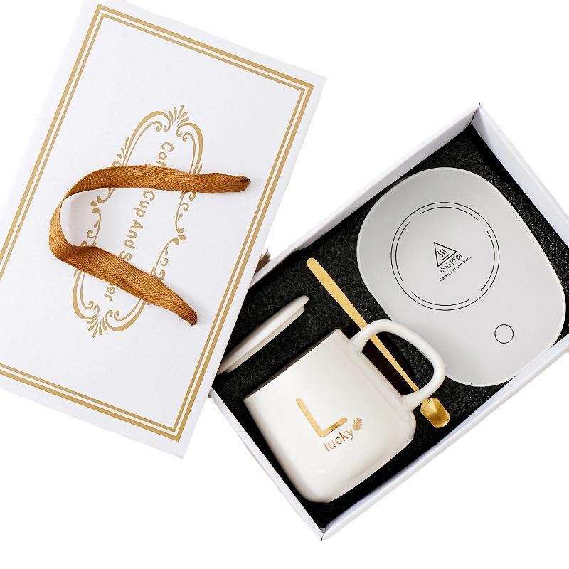 Ensemble Cadeau Tasse Céramique Chauffante 55 Degrés - Tasse Souvenir à Température Constante
