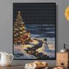 5D Diamond Painting Kit Christmas Snowman Santa Winter Scene Drill Canvas Art DIY Rhinestone Craft for Bedroom Living Room Wall Decoration