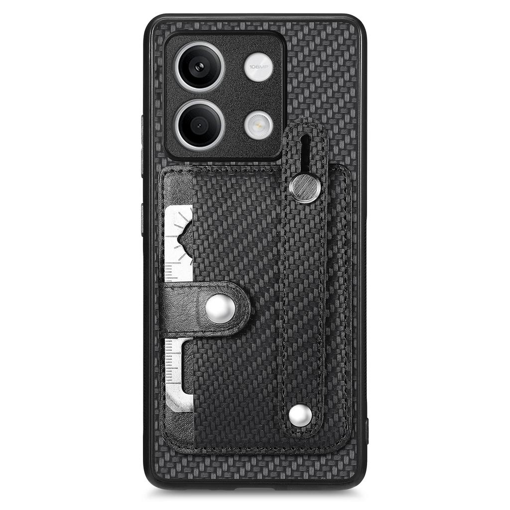 C1-01 For Xiaomi Redmi Note 13 4G Kickstand Case Card Slot Leather+TPU+PC Phone Cover