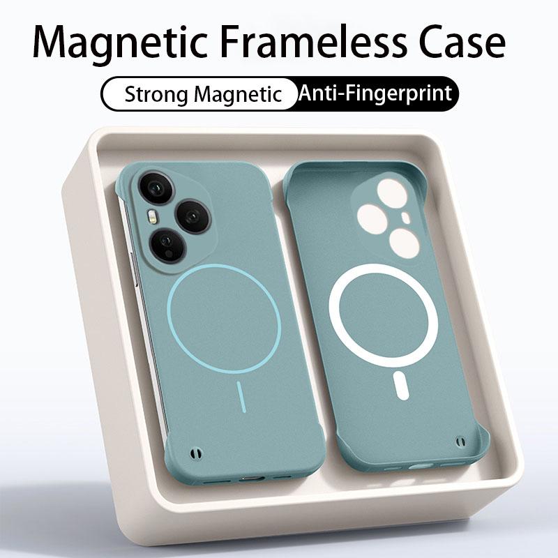 Phone Case Cswo02 For Magsafe Frameless Magnetic Wireless Charging Phone Case For Honor 400 Pro Honor400pro 5G Slim Hard Back Cover