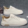 Fashion Men 2025 New Spring Men Shoes Versatile Leather Surface Casual Shoes Student Youth Flat Comfortable Sneakers Zapatillas Hombre