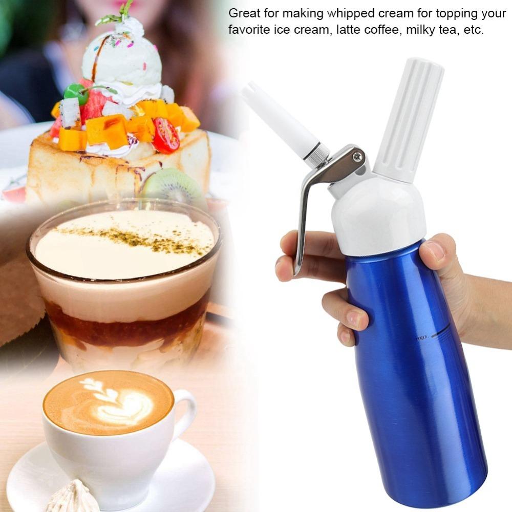

Foamer Whipped Cream Dispenser 500mL Cream Dessert Dispenser Reusable Cream Foamer Bakery Catering синій