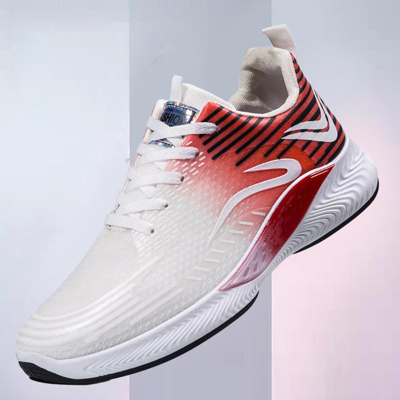Sneakers for Men's Spring New Flying Knitted Breathable Shoes for Men's Lightweight Trendy Paired with Fashionable Running Shoes for Men's Shoes