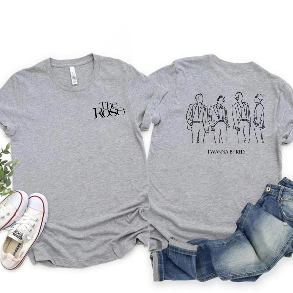 The Rose Back To Me Shirt Aesthetic Kpop Shirts The Rose Kpop Tshirt KRock Tees Trendy Harajuku Casual Tops Unisex Y2k Top