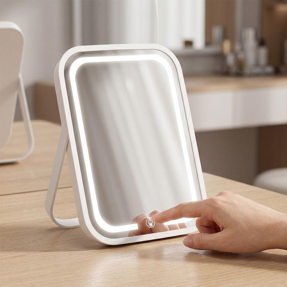 High Definition Rechargeable Makeup Mirror Touch Control Hanging Makeup Mirror Bedroom