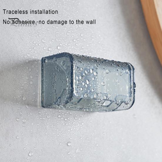 2Pcs Elektrische Zahnbürste Halter Wand Montiert 2 Slots Design Automatische Abdeckung Kompakte Zahnbürste Lagerung Organizer