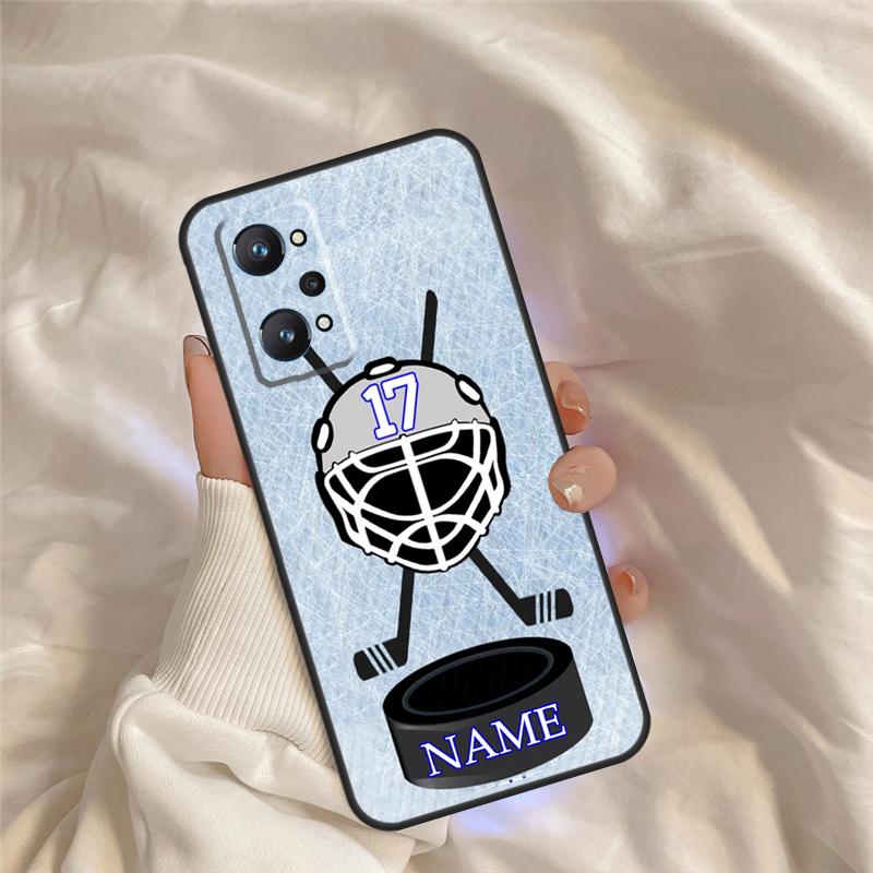 Ice Hockey Personalised Case For Realme C75 C67 C63 C55 C51 C61 C53 C35 C65 C71 11 12 13 14 Pro Plus GT6 GT7 15 Pro