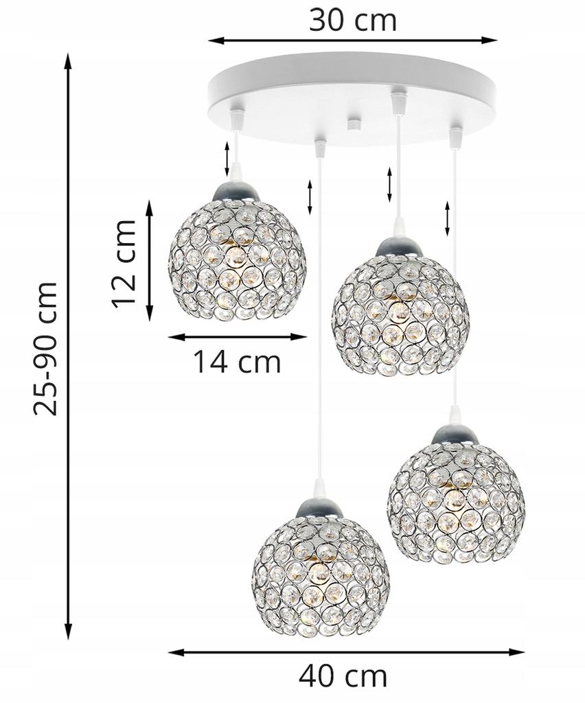 UNIQUE CHANDELIER HANGING LAMP CHROME CRYSTAL