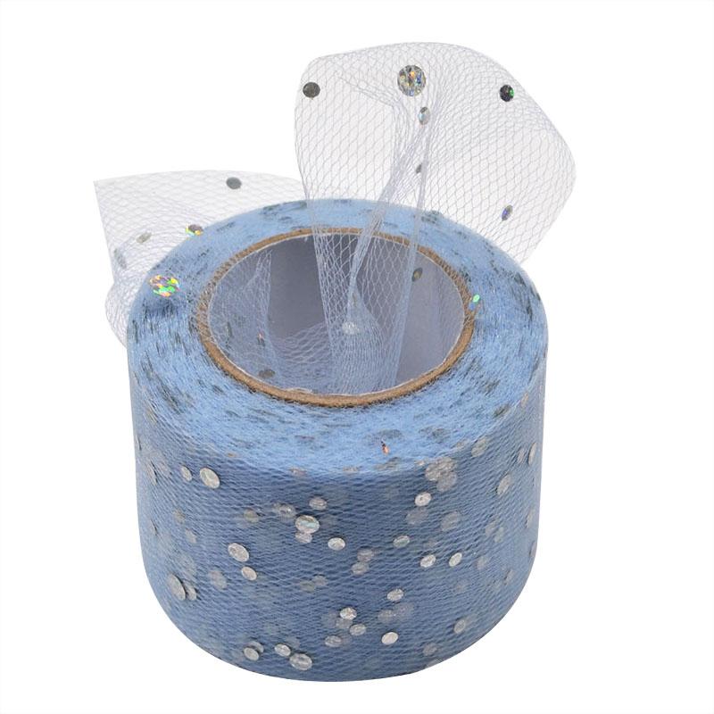 25Yards Baby Shower Glitter Sequin Tulle Roll Fabric Spool Tutu Party Birthday Gift Wedding Decoration Favors Event Supplies