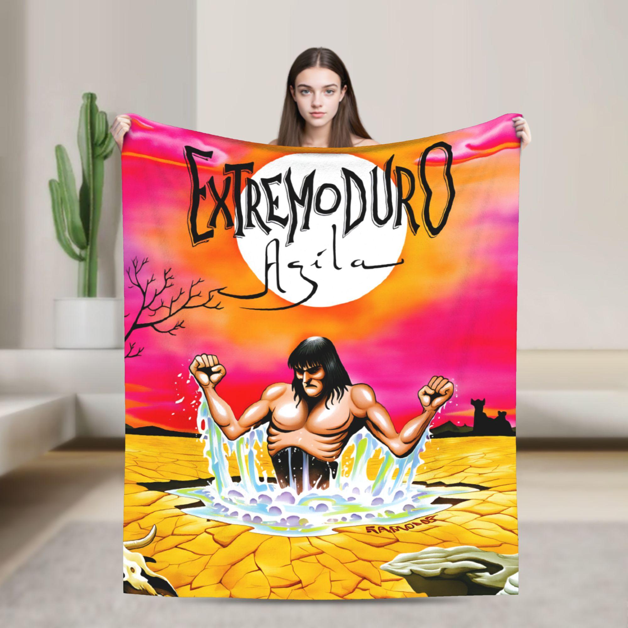 Blankets Travel Office Extremoduro Spanish Band Throw Blanket  Flannel Bedspread For Couch Chair Sofa Bed Novelty Sofa Bed Cover 30x40in