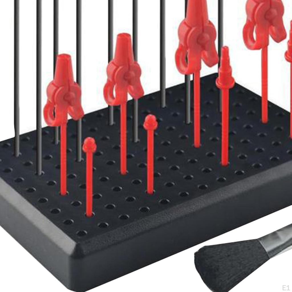 Model Painting Stand Base 126 Holes Hobby Modeling DIY Tool Alligator Clips