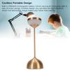 Cordless Table Lamp Portable Desk Lamp 2000mAh Battery Operated 3 Color Stepless Dimming for Restaurant Bedroom Outdoor Party Camping Night Light