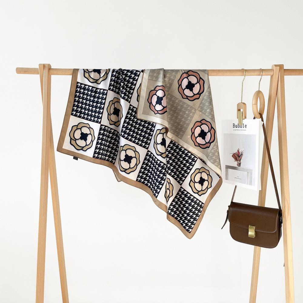 90*90Cm Square Scarf Twill Cotton Feeling Women Head Shawls And Wraps Luxury Print Neck Scarves Hijab Bandana Pashmina