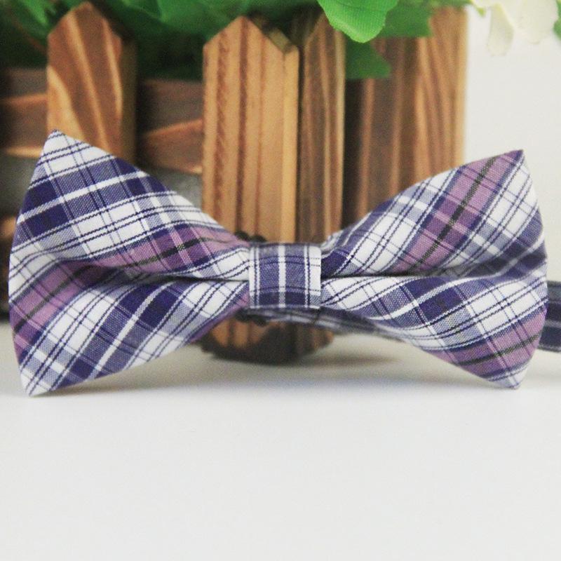 Children's Trendy British Style Multi-Color Cotton Plaid Bow Tie