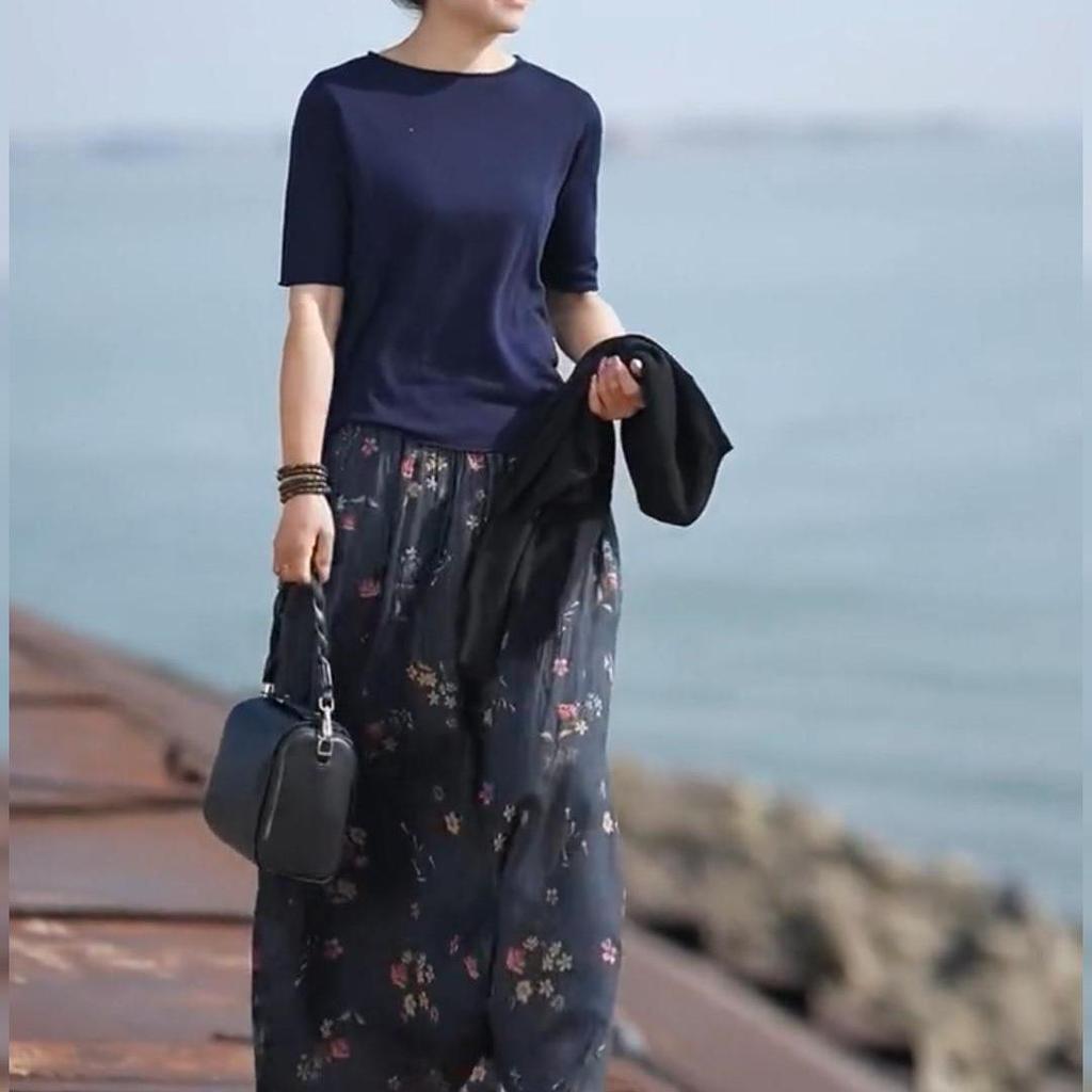 **"Retro Artistic Ethnic Style Skirt - Spring/Summer Collection"**