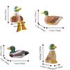 Mini Green-headed Duck Statue Handmade Desktop Ornament Wooden Duck Figure  Tabletop Display