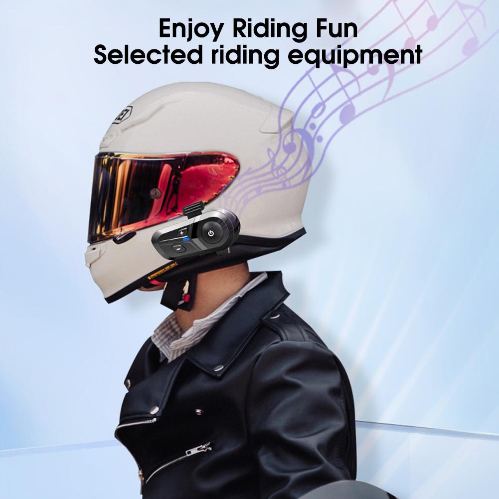 Motorcycle Helmet Headset BT5.3 Wireless Helmet Earphones Hands-free Call with Mic Intercom Headphones Waterproof for Helmet