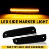 Switchback Turn Signal LED Side Marker Light Bumper Front Fit For Jeep Cherokee