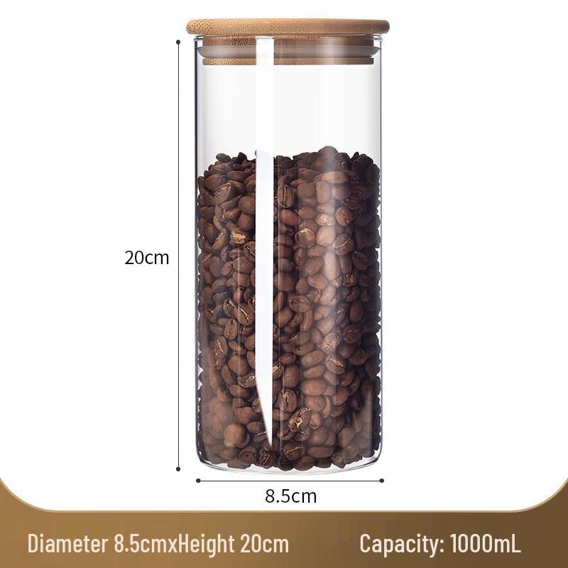 Food-Grade Glass Storage Jar with Bamboo Lid