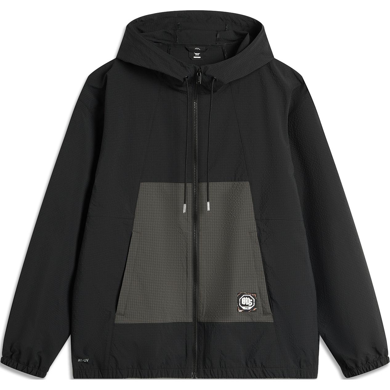 Li-Ning Men s BadFive Basketball Loose Hooded Windbreaker Black AFDU211-1 M