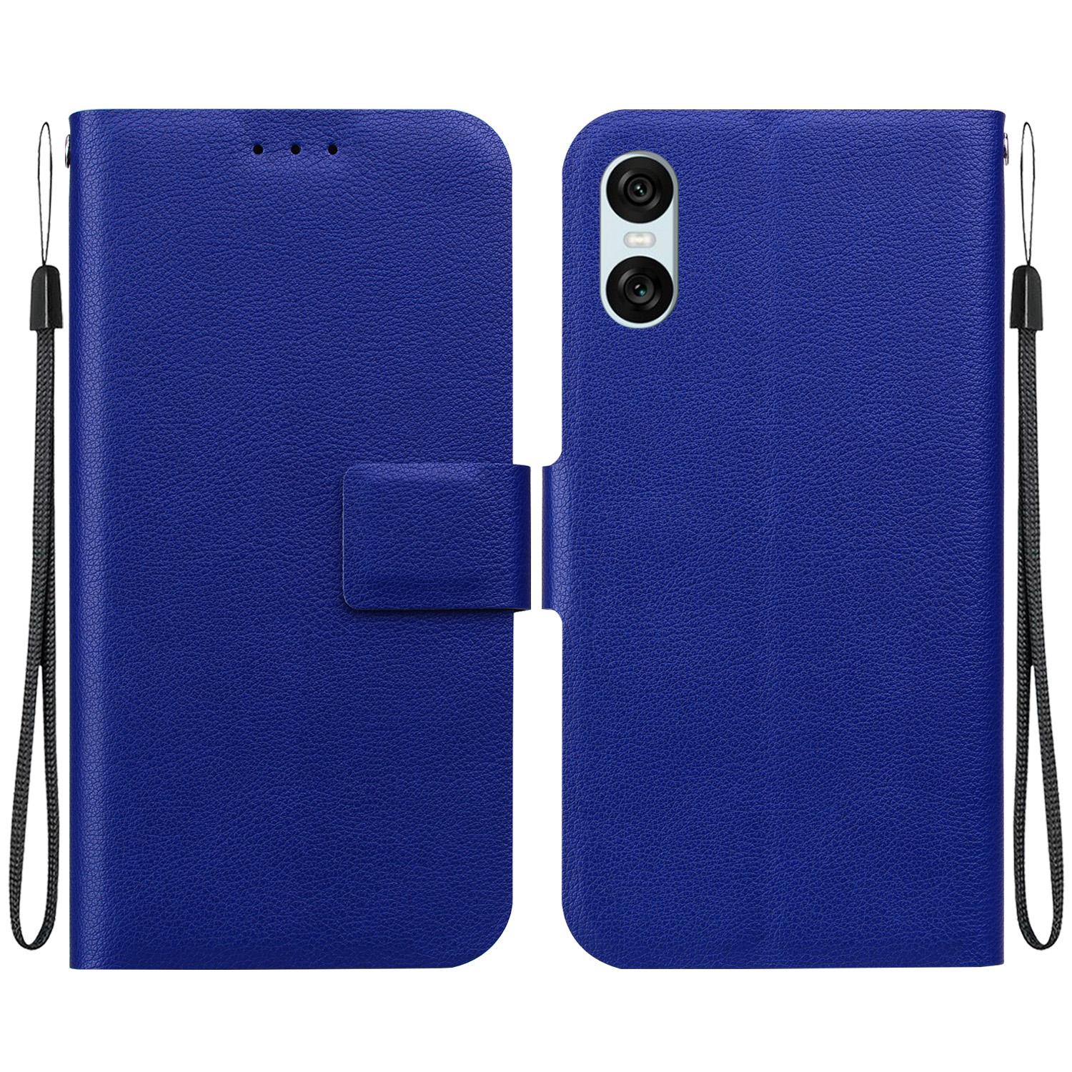 

Чохол для Sony Xperia 10 VI Ультратонкий PU шкіра+TPU Чохол для телефону з відділенням для картки Blue