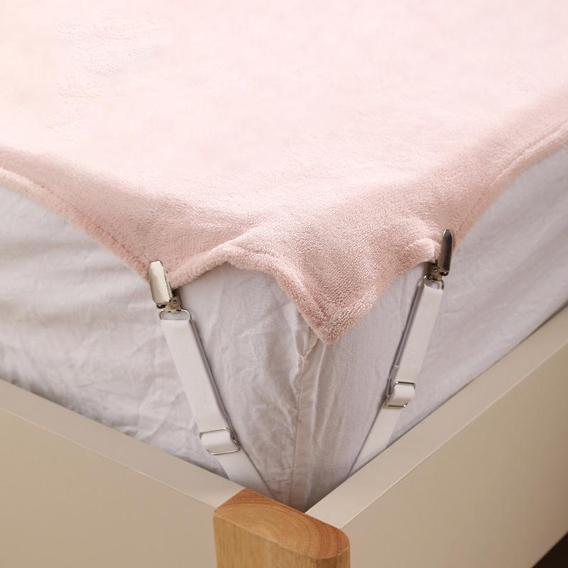 Adjustable Heavy Duty Sheet Fasteners Elastic Anti-Slip Bed Sheet Clips for Bedding Cushions Travel Dorm Home Use