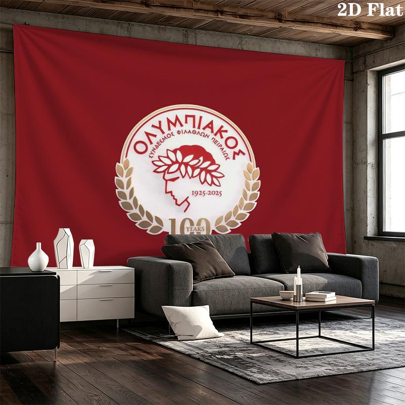 Olympiacos FC Pattern Home Decor Tapestry, Wall Hanging, Decorative RV Wall Cloth.MGT0918116