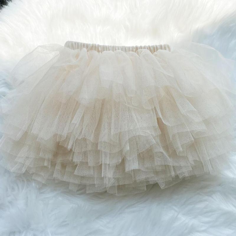 

Юбки-пачки для маленьких девочек, черное пушистое фатиновое бальное платье принцессы для малышей, юбка-петти, балетная танцевальная детская юбка для вечеринки, дня рождения 120 бежевый
