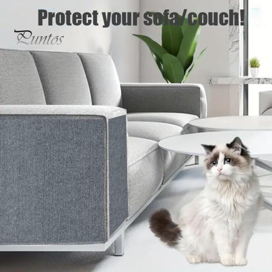 39.4"x15.8" Cat Scratching Mat Self-Adhesive Trimmable DIY Cat Scratcher Pad for Couch Wall Doors Cat Trees Anti-Scratch Furniture Protector