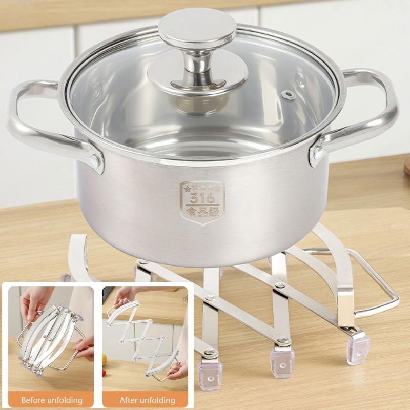 Extendable Kitchen Trivet Heat Resistant And oxidation Proof Including Comfortable Handle