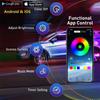 6M RGB LED Auto Atmosphäre Lampe Innenraum Umgebungslicht Streifen Telefon APP Steuerung