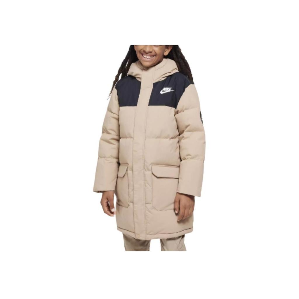 Nike Down Jacket Casual Waterproof Warm Kids Jackets Yellow HQ7155-200