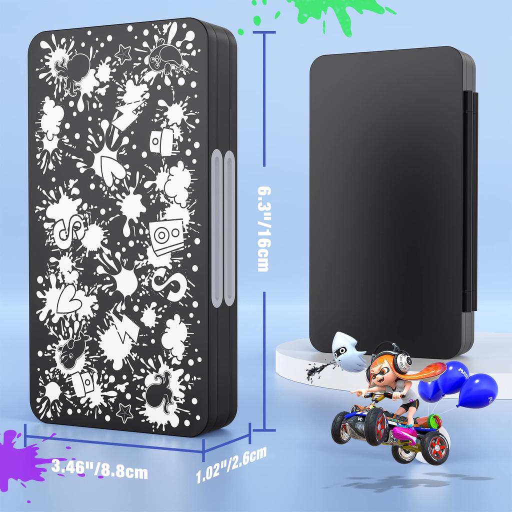 Switch Soft Holds 48 SD Cards at the Same Time ATiC Game Card Storage Soft Compatible with Organic EL Storage of Cards Made of ABS Shell Silicone to