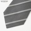[New Yorker Blue] Striped (Melange) Necktie NB912566 Gray, One Size Fits All, Business Suit Style, Gift