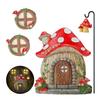 Cross-Border Luminous Mushroom House Pendant: Creative Resin Elf Door & Window Tree Hanging Ornament