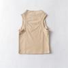 YPFF Trendy Sleeveless Women's Crop Top: Hot Girl European & American Style, Slim Fit, Solid Color, Front Spliced Design