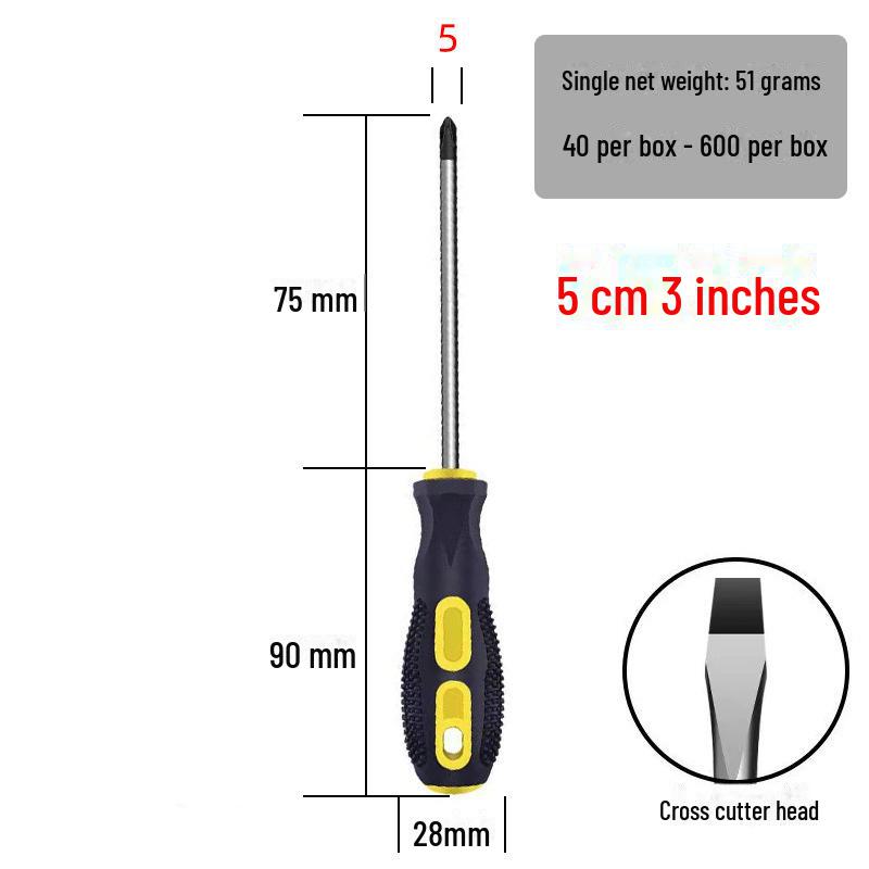 Strong Magnetic Multi-Function Screwdriver with Non-Slip Rubber Handle