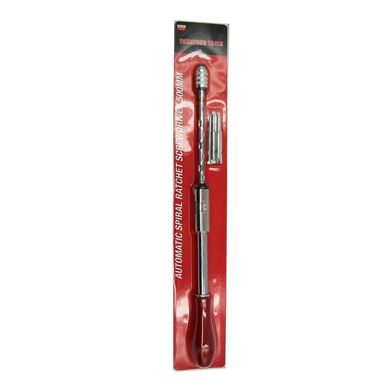 Belton Semi-Automatic Ratchet Screwdriver with Wooden Handle