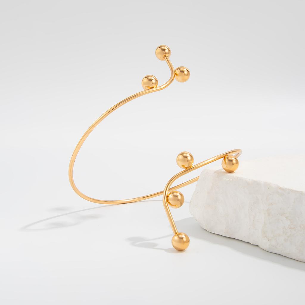 Opening Cuff Bracelets Women Jewelry Gold Silver Armband Arm Chain Alloy Line Weave Body Chain Circle Upper Arm Bracelet