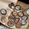 30 Pcs/pack Vintage Mechanical Clock Stickers Decorative DIY Scrapbooking Materials Art Collage Stationery Aesthetics Stickers