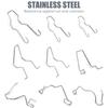 Lamp Retaining Spring Clamps, 9 Pack Stainless Steel Hdlight Retaining Clamps for H1, H3, H4, H7, with Rust Resistant Car Hdlight Clamps for Secure Ho