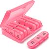 7-Day Pill Organizer 21 Grids 3 Times a Day Portable Travel Pill Box with Large Compartments for Vitamins Medicine and Fish Oils