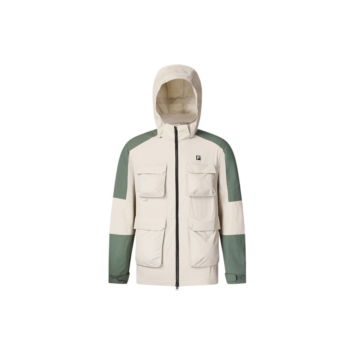 

FILA Color Block Hooded Work Sports Woven Jacket Men Jacket Garden-Gray A11M417703F-GY XXL