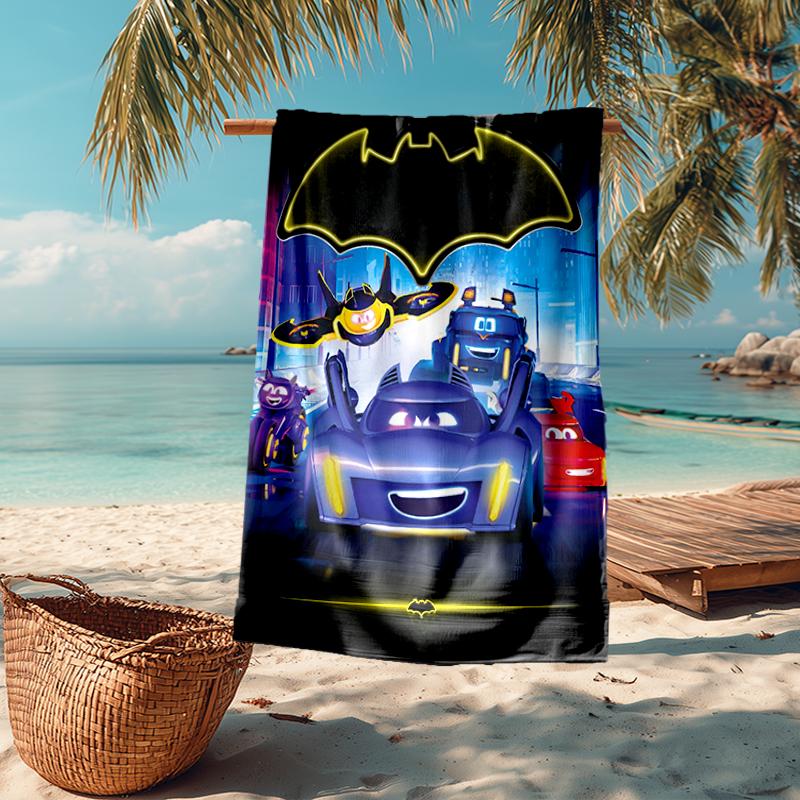 Ultra-Soft Beach Towel with Batwheels Theme,Ideal for Pool - Camping, Diving - Perfect Travel Essential, Vibrant Beach Towel.