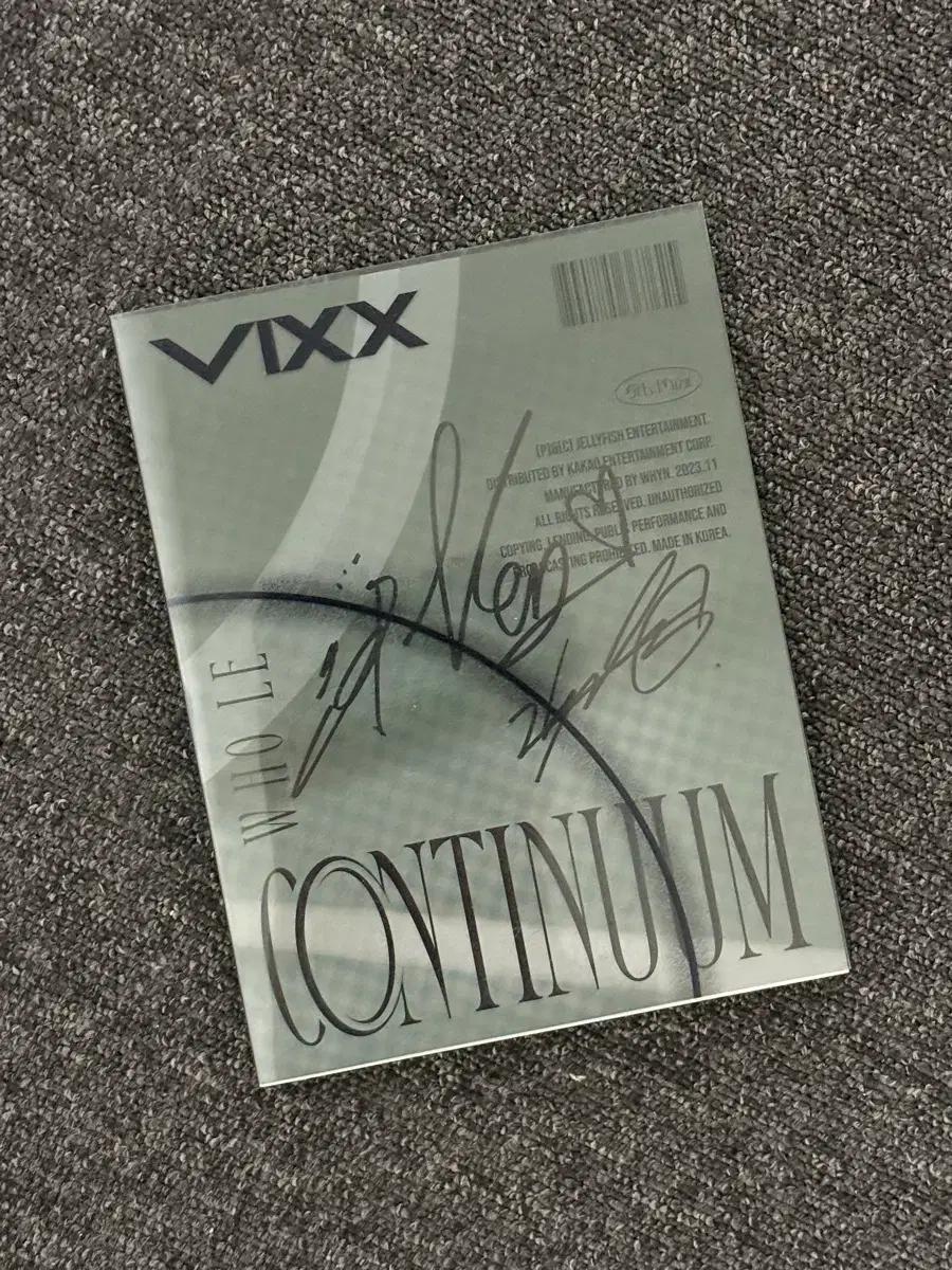 

VIXX Continuum autographed album for sale.