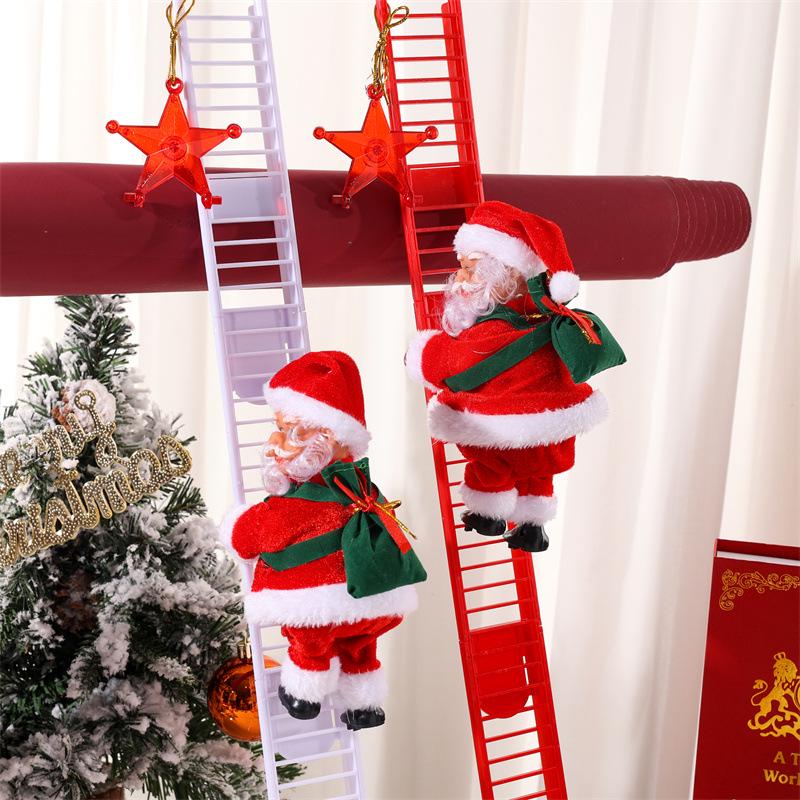 Electric Music Climbing Santa Claus Toy - Christmas Decoration & Gift for Kids