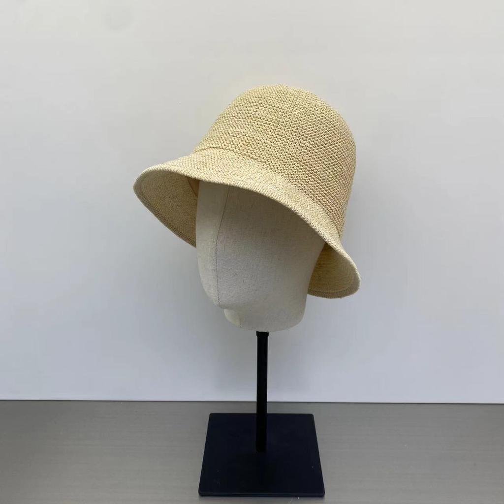 Spring and summer new handmade crochet bucket hat thin breathable sunscreen casual versatile face small bucket hat