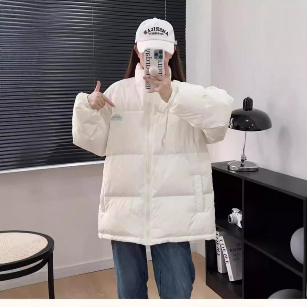 Autumn and winter down cotton jacket women's short 2025 new Korean version loose plus size thickened couple bread jacket trend