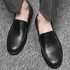 Chaussures respirantes en cuir véritable pour hommes, mocassins d'été à enfiler, chaussures plates décontractées, chaussures de conduite, offre spéciale